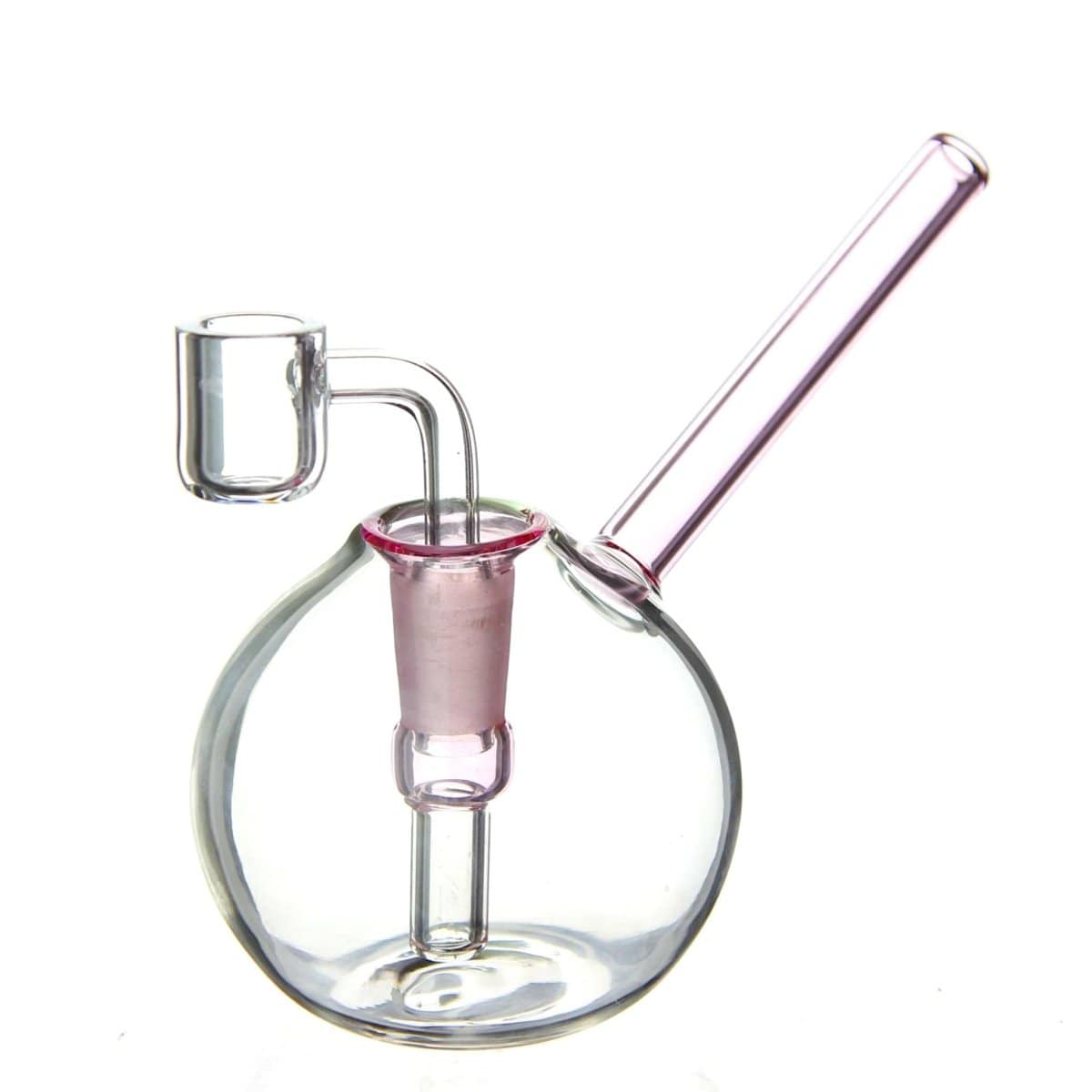 SBC Glass Pink Bubble Straw Dab Rig