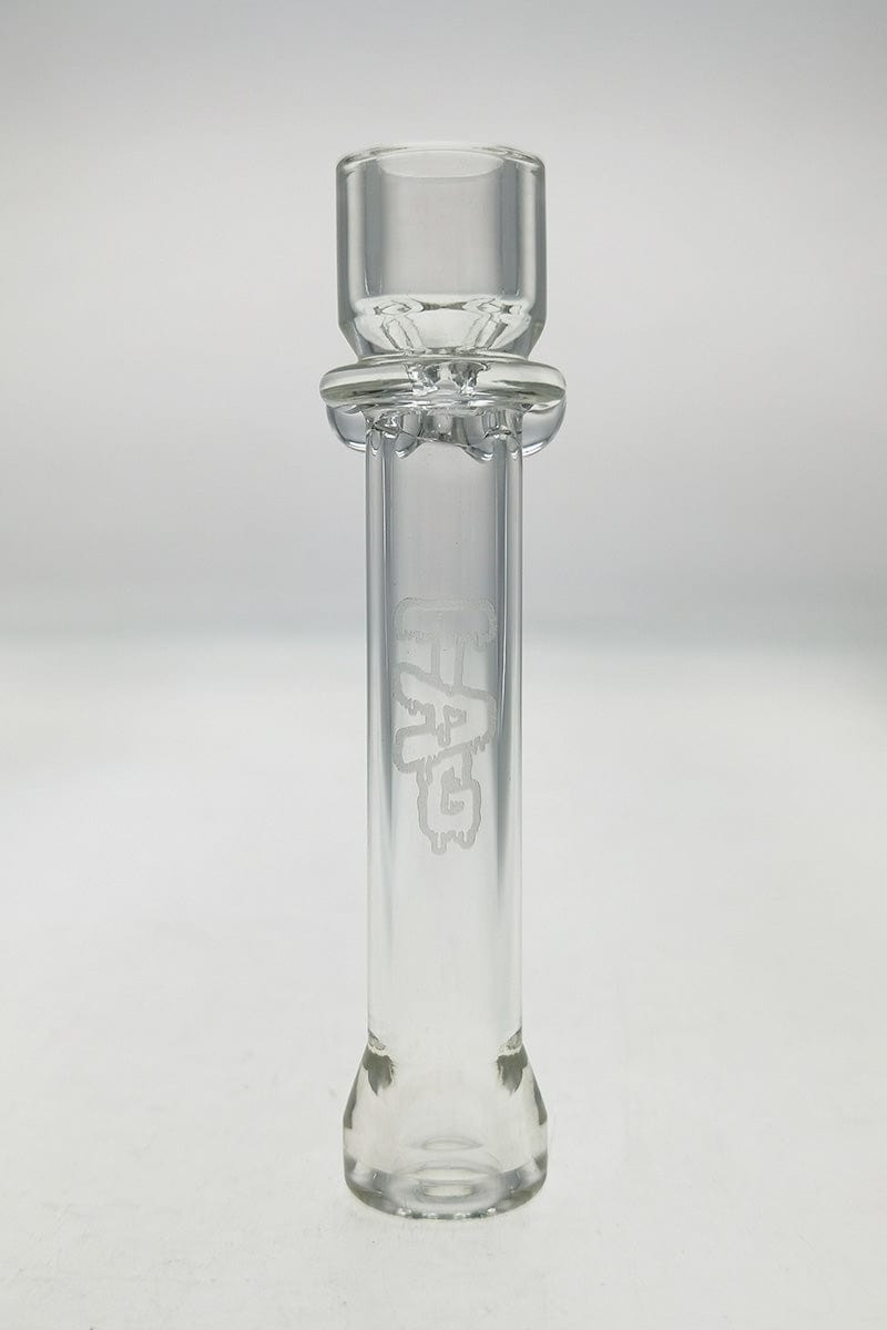 TAG Hand Pipe Wavy Laser Engraved Logo - Clear (5" Length) TAG - 3.25" Chillum