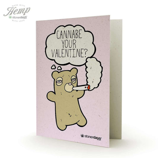 StonerDays Hemp Greeting Cards Cannabe Your Valentine Hemp Valentine's Day Card