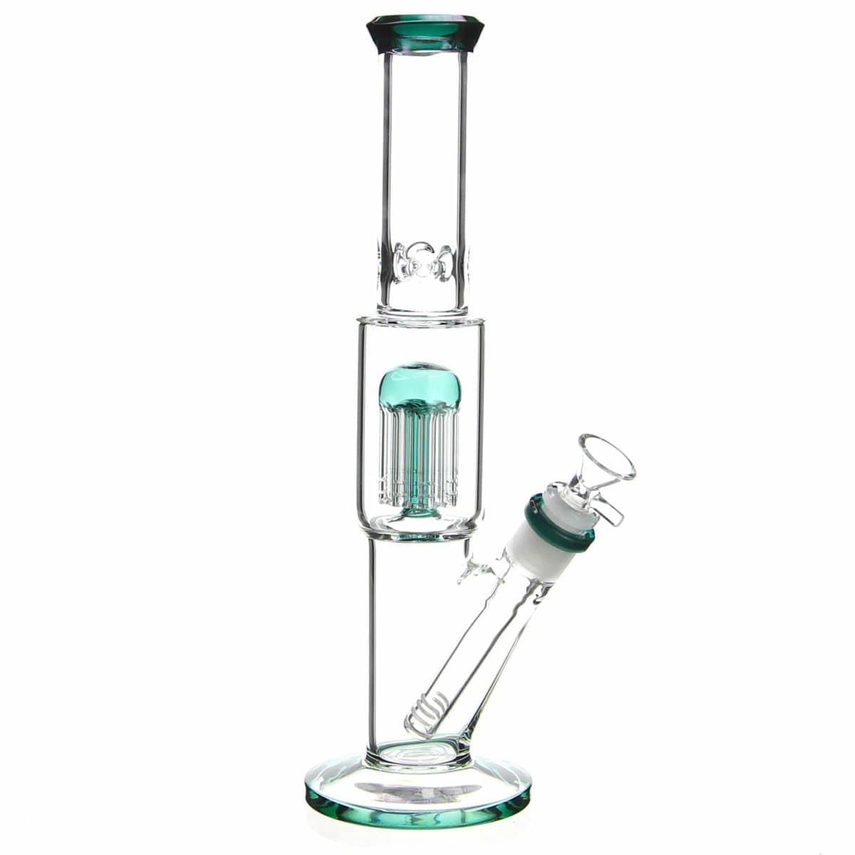 Benext Generation Glass Teal Canned Jellyfish Straight Tube