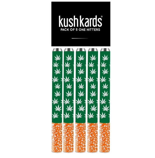 KushKards Dark Green White One Hitter 5 Pack