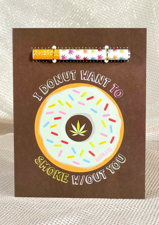 KushKards Greeting Cards 🍩 Donut Birthday Cannabis Greeting Card
