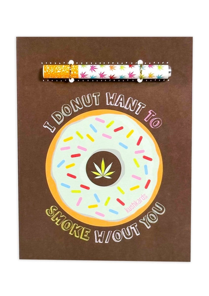 KushKards Greeting Cards One Hitter Kard 🍩 Donut Birthday Cannabis Greeting Card