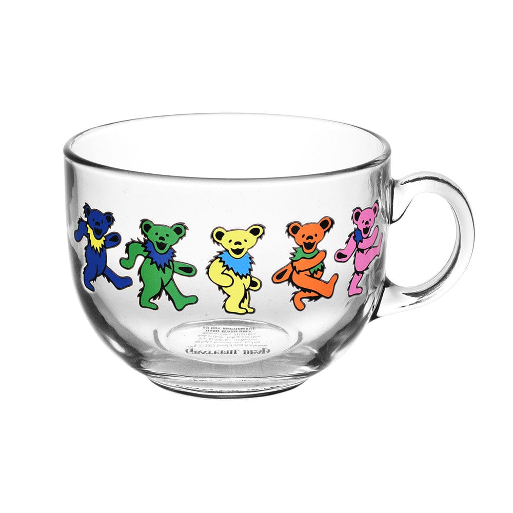 Gift Guru Dancing Bears Grateful Dead Glass Soup Mug | 22oz