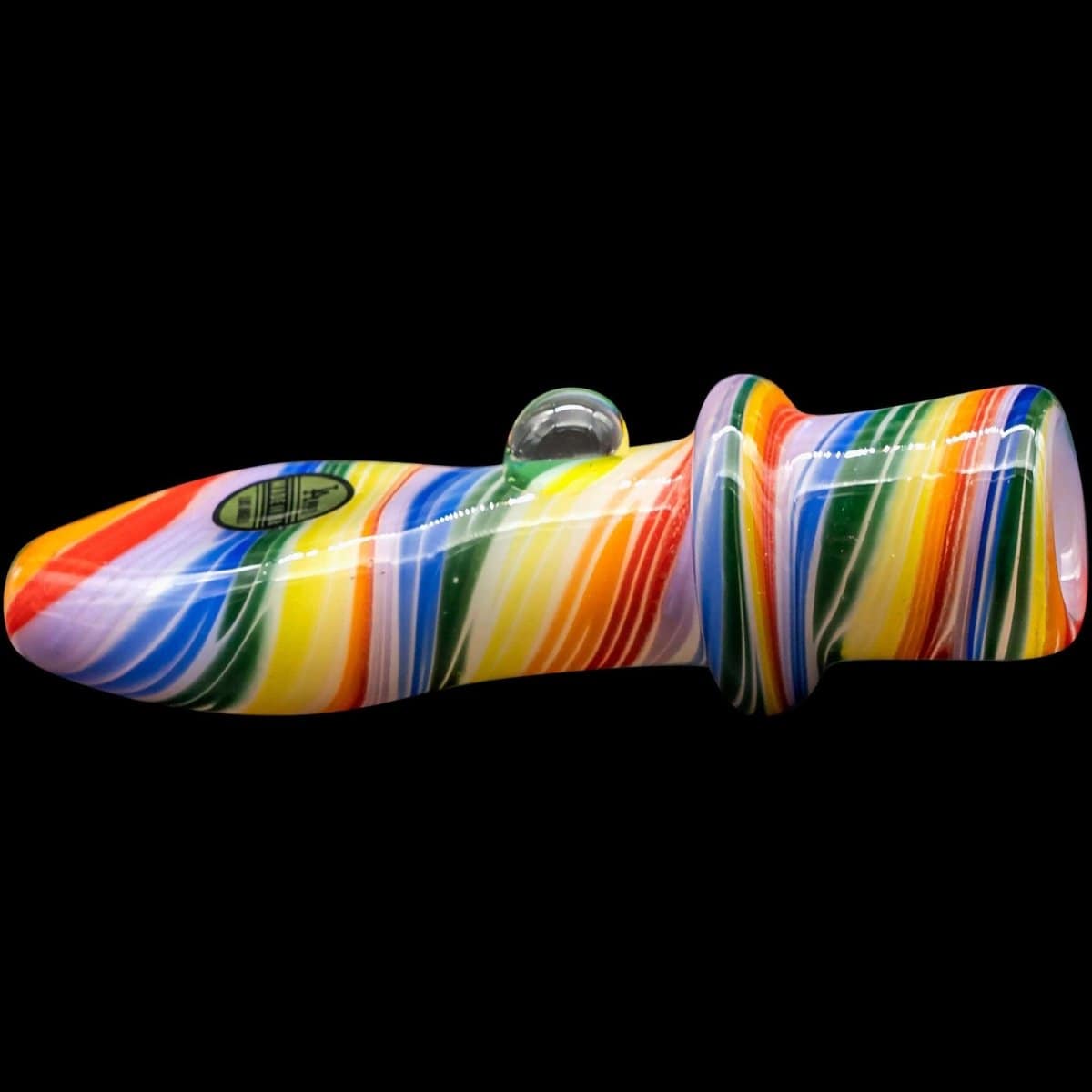 LA Pipes Hand Pipe "Rainbow Tornado" Chillum Pipe