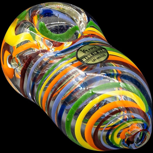 LA Pipes Hand Pipe "Easter Egg" Rainbow Swirl Heavy Egg-Shaped Pipe