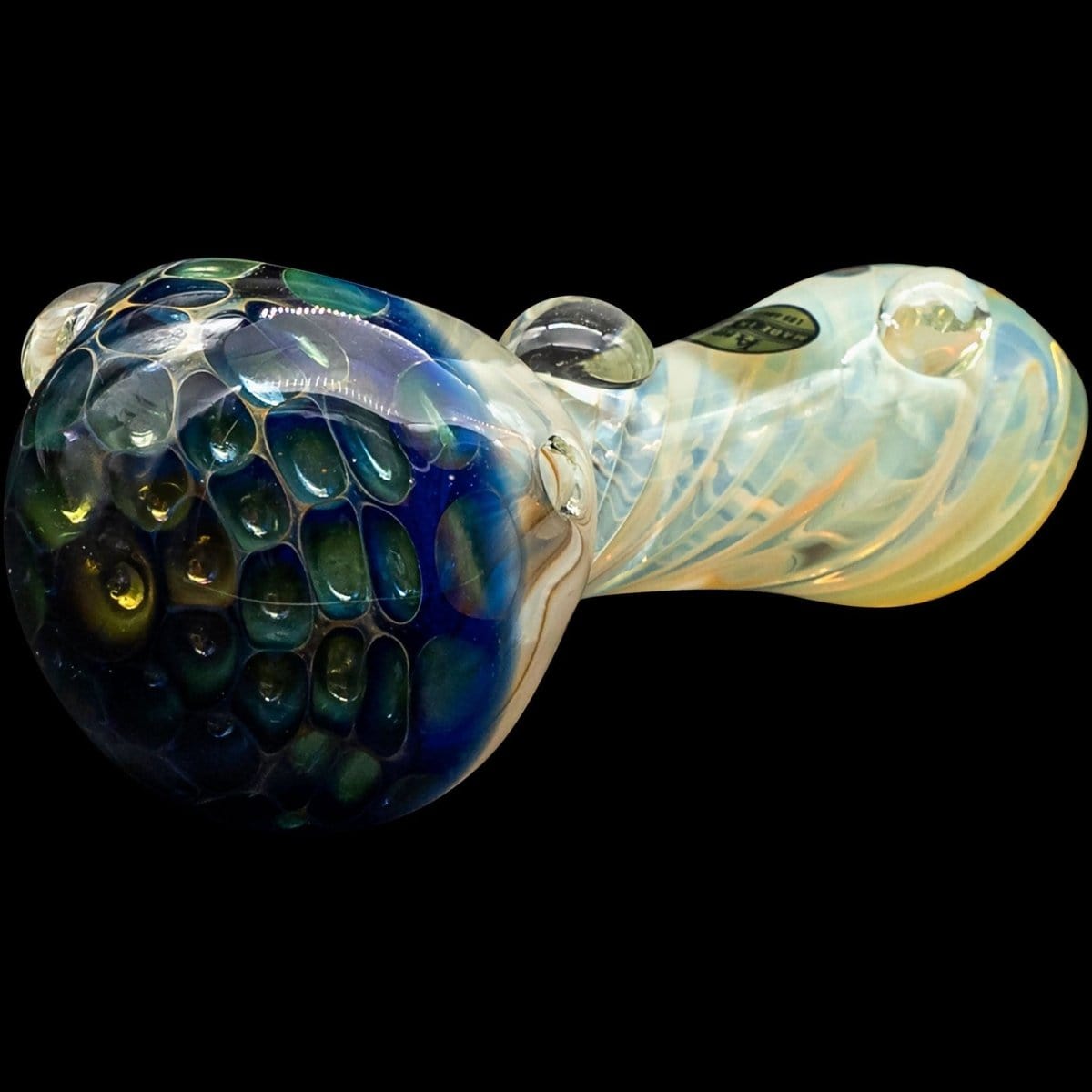 LA Pipes Hand Pipe "The Hive" Honeycomb Color Changing Glass Pipe