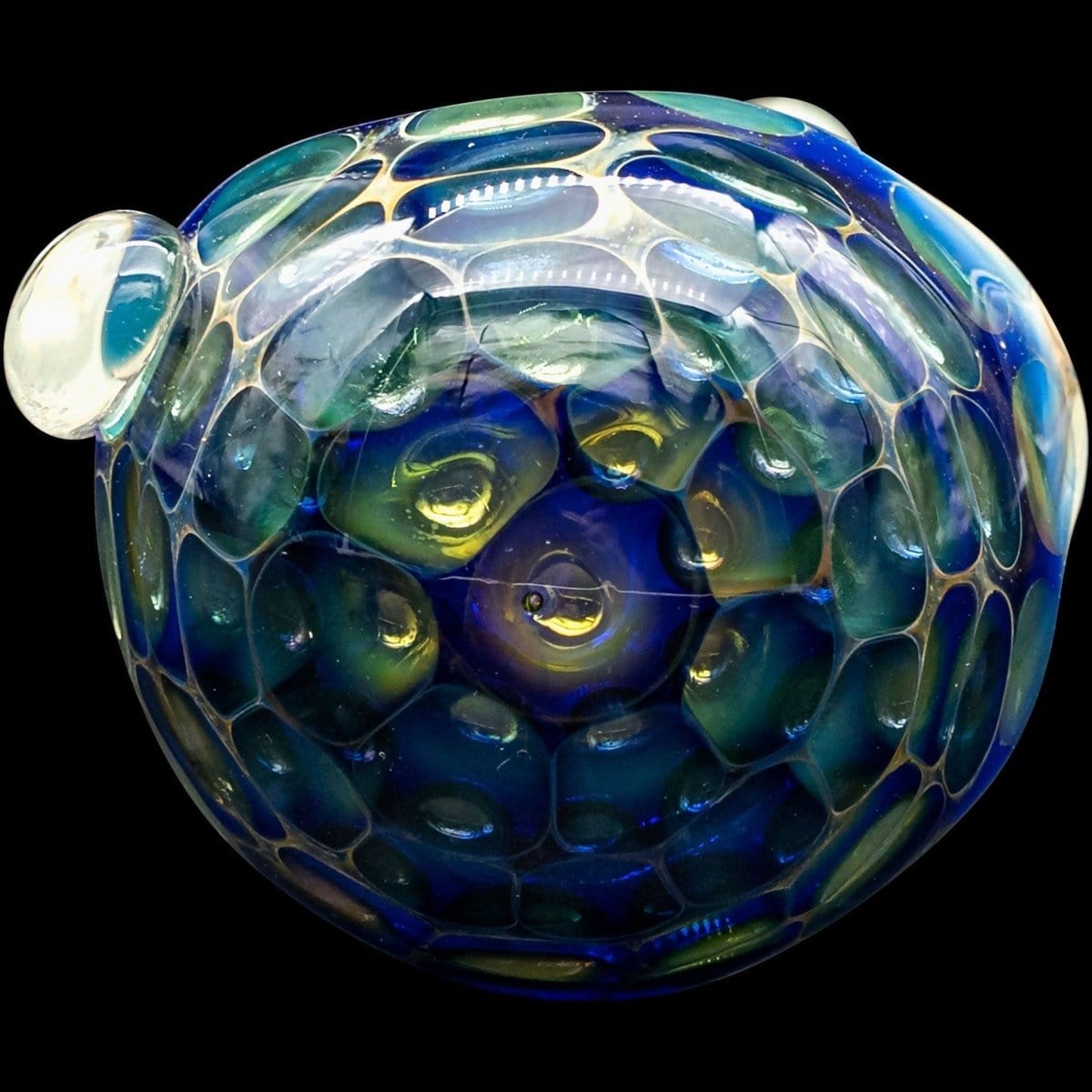 LA Pipes Hand Pipe "The Hive" Honeycomb Color Changing Glass Pipe