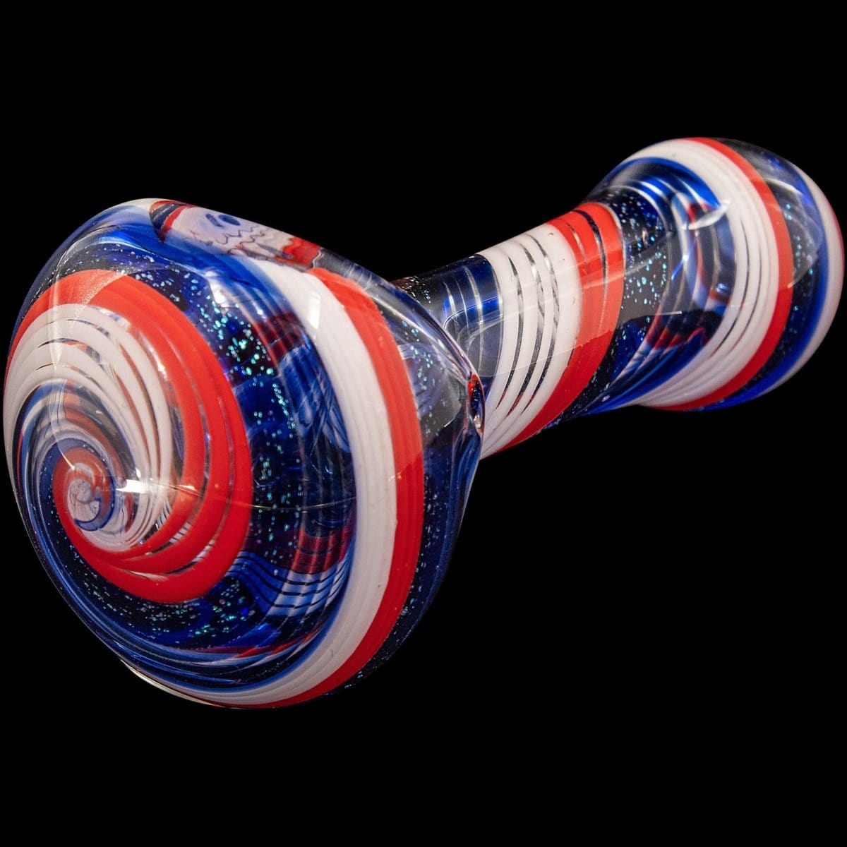 LA Pipes Hand Pipe "Stars and Stripes" Glass Spoon Pipe