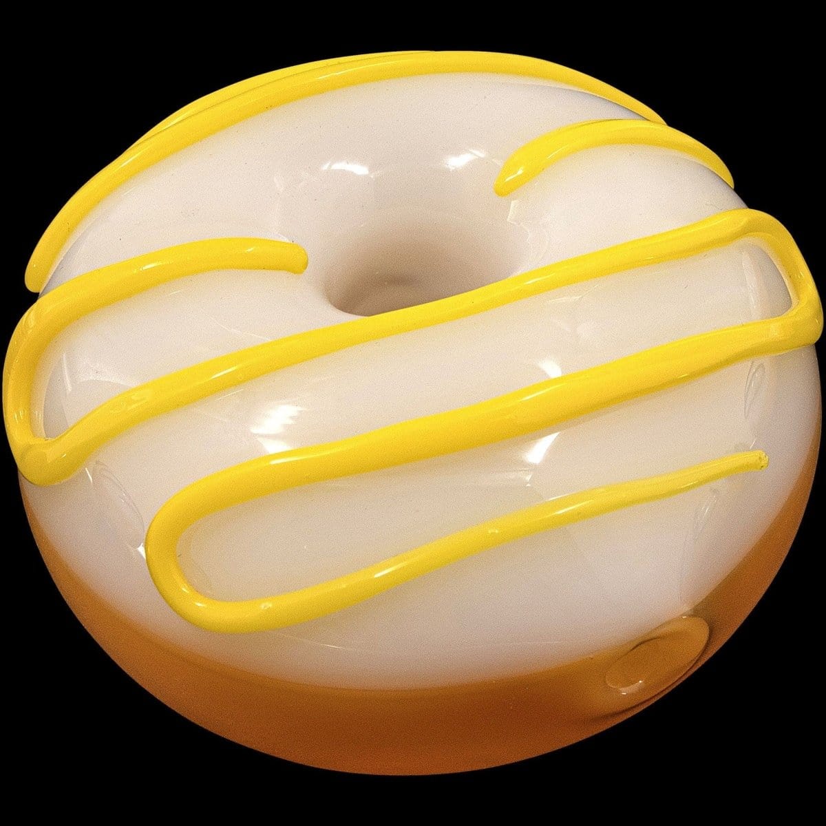 LA Pipes Hand Pipe Lemon Frosting "Frosted Donut" Glass Pipe