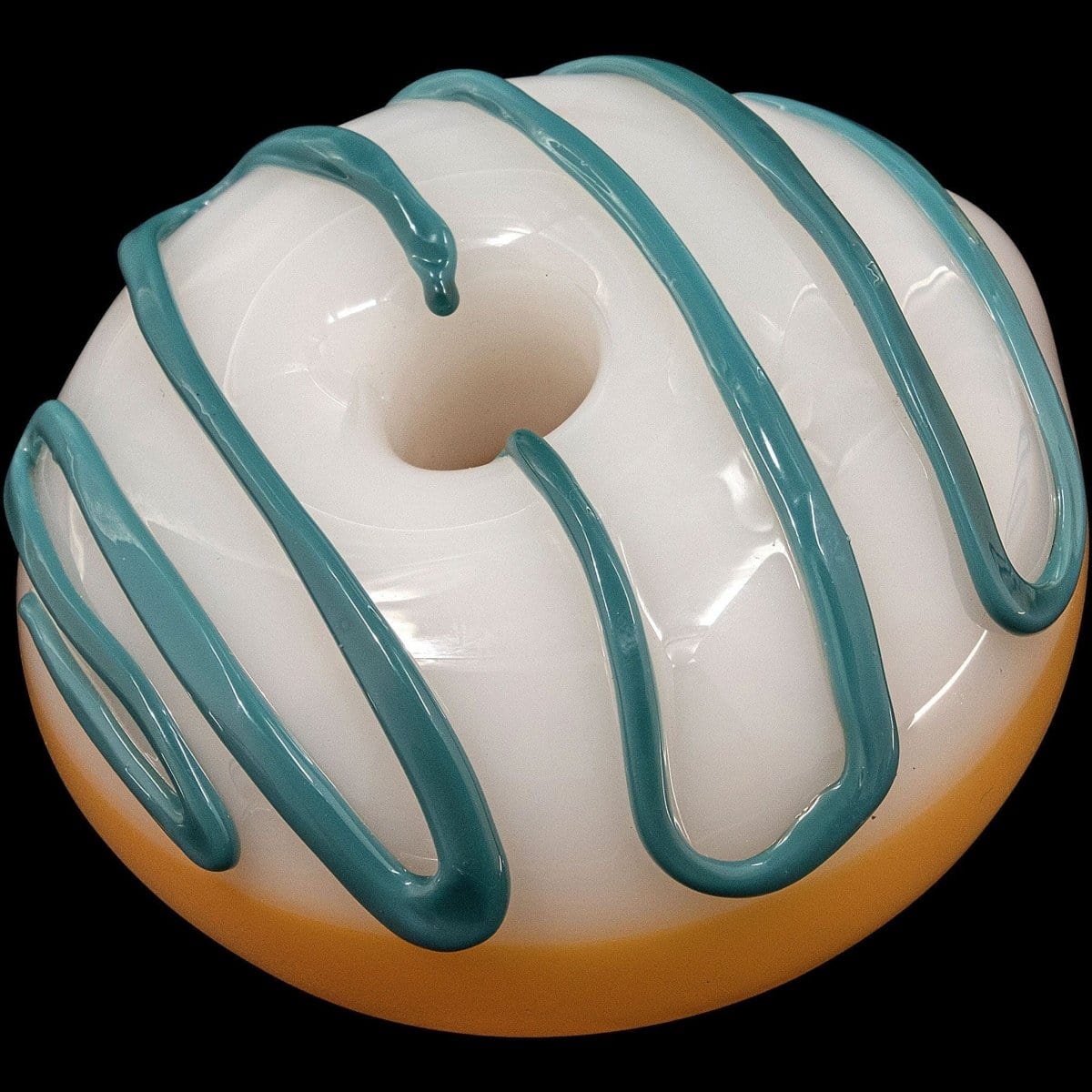 LA Pipes Hand Pipe Sour Blue Raspberry Frosting "Frosted Donut" Glass Pipe