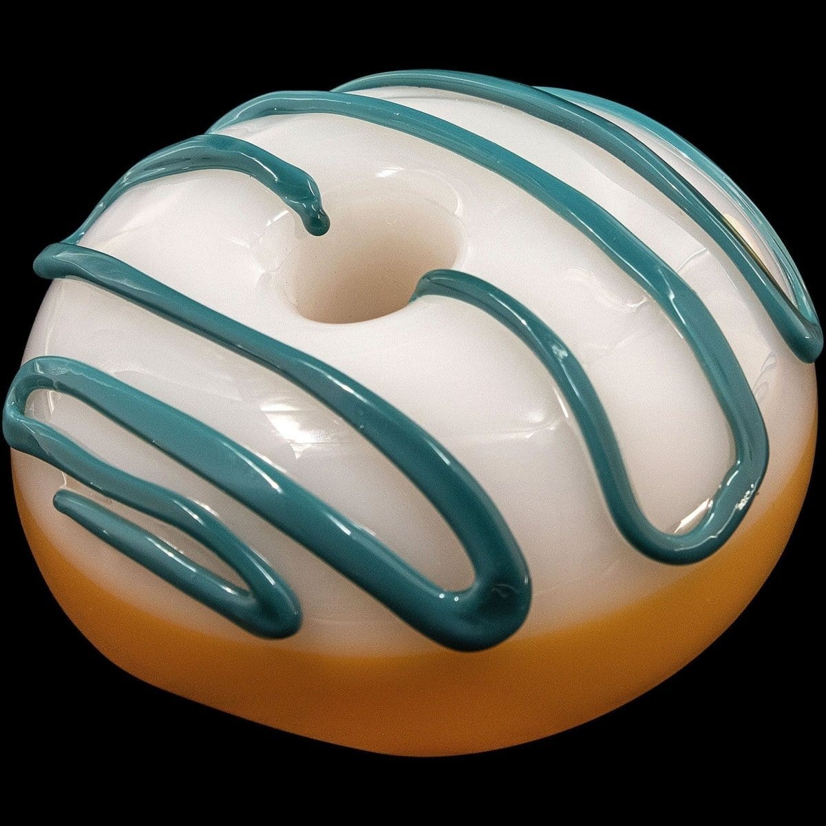 LA Pipes Hand Pipe "Frosted Donut" Glass Pipe