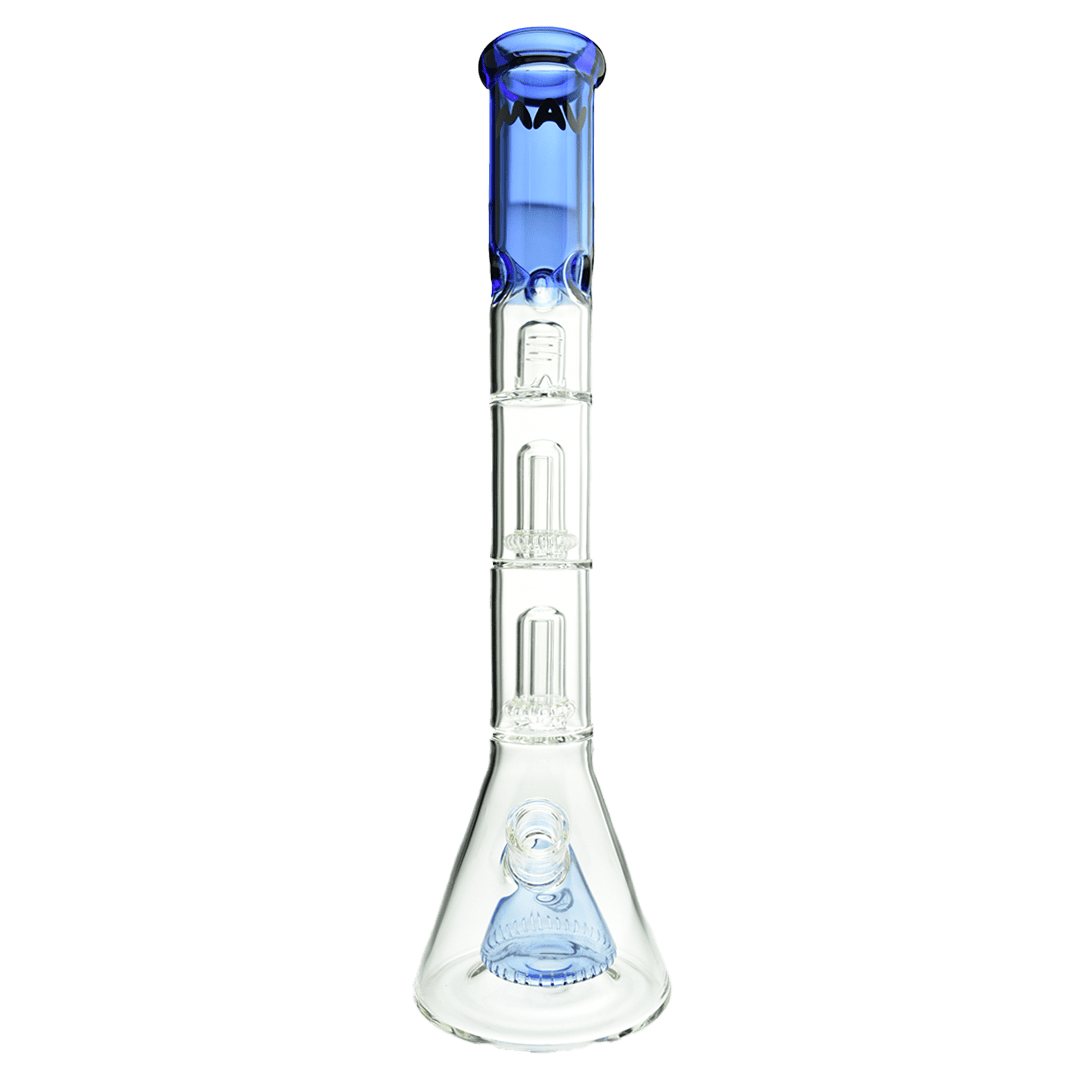 MAV Glass Bong Blue Pyramid to Double UFO Beaker