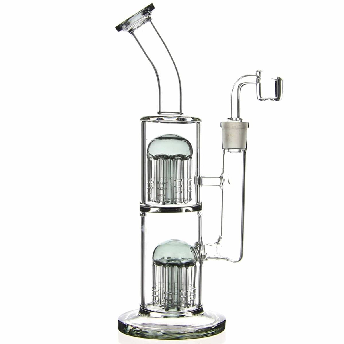 Benext Generation Glass Black Double Jammer Tree Perc Dab Rig
