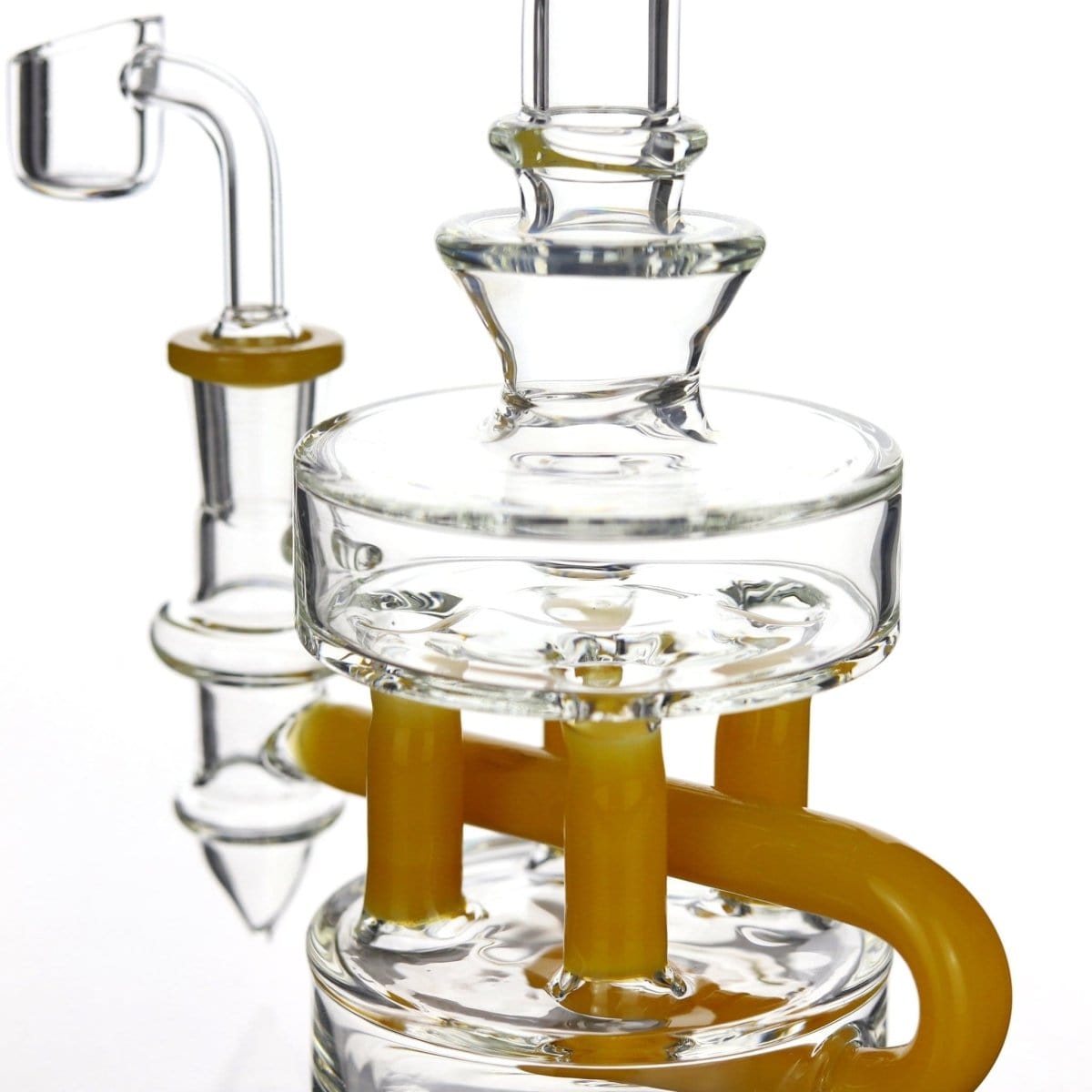 Lotus Glass Double Puck Dab Rig