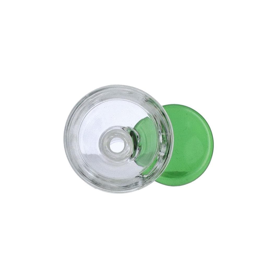 Famous Brandz Bong Bowl Green 14mm Male Glass Bowl with Handle