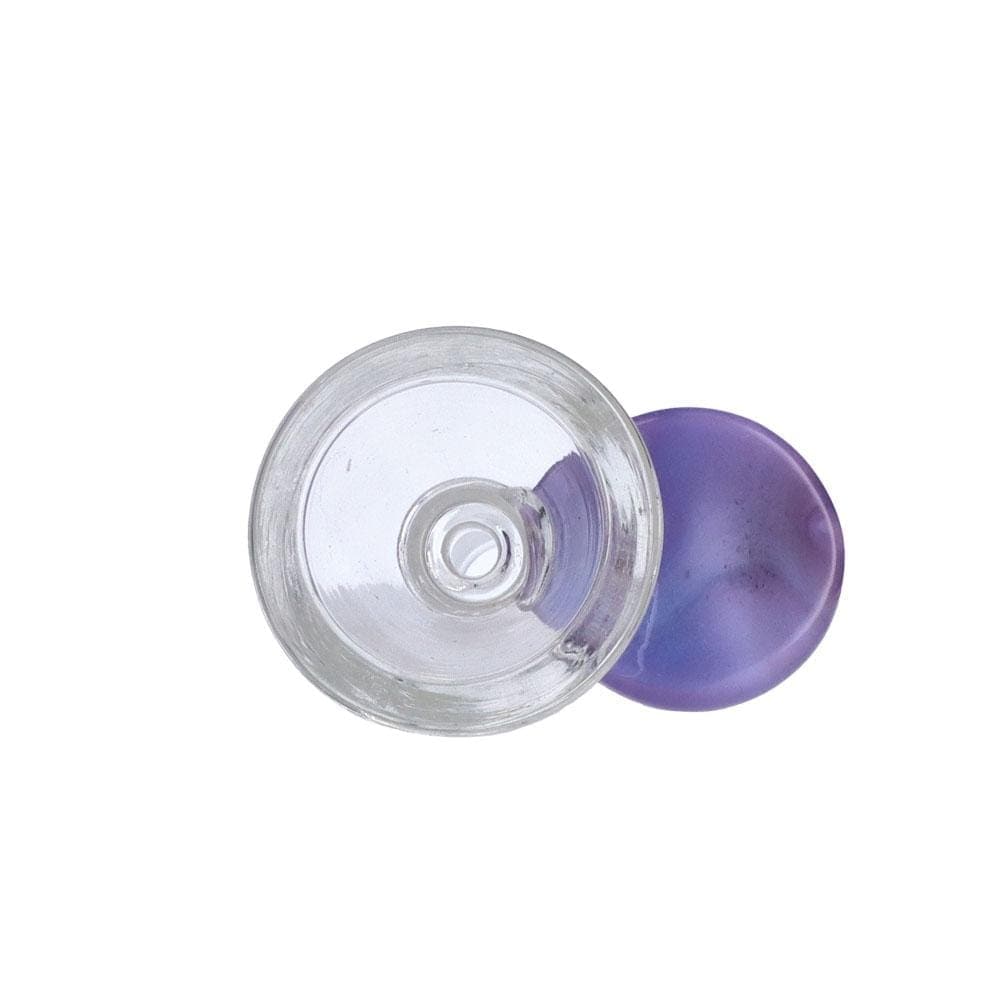 Famous Brandz Bong Bowl Milky Purple 14mm Male Glass Bowl with Handle