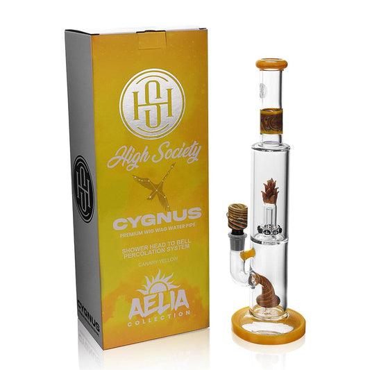 High Society High Society | Cygnus Premium Wig Wag Waterpipe (Canary Yellow)