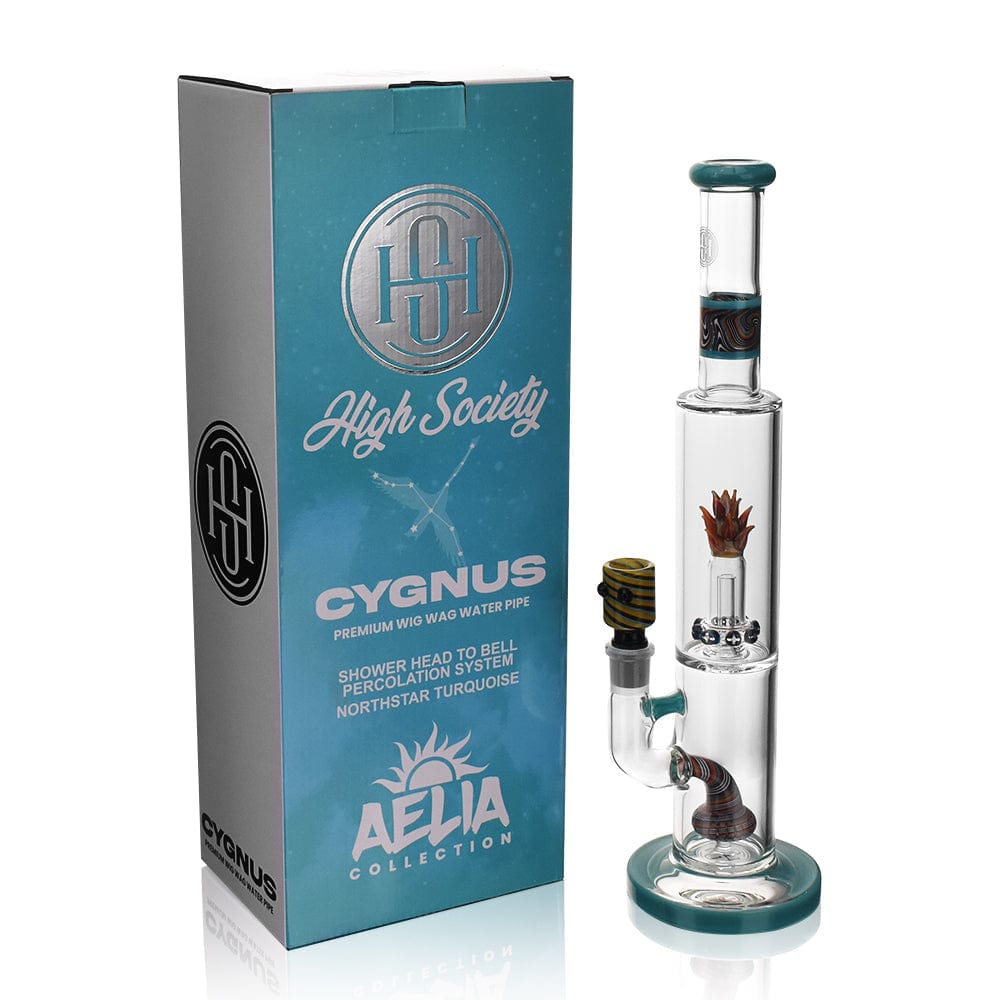 High Society High Society | Cygnus Premium Wig Wag Waterpipe (Turquoise)