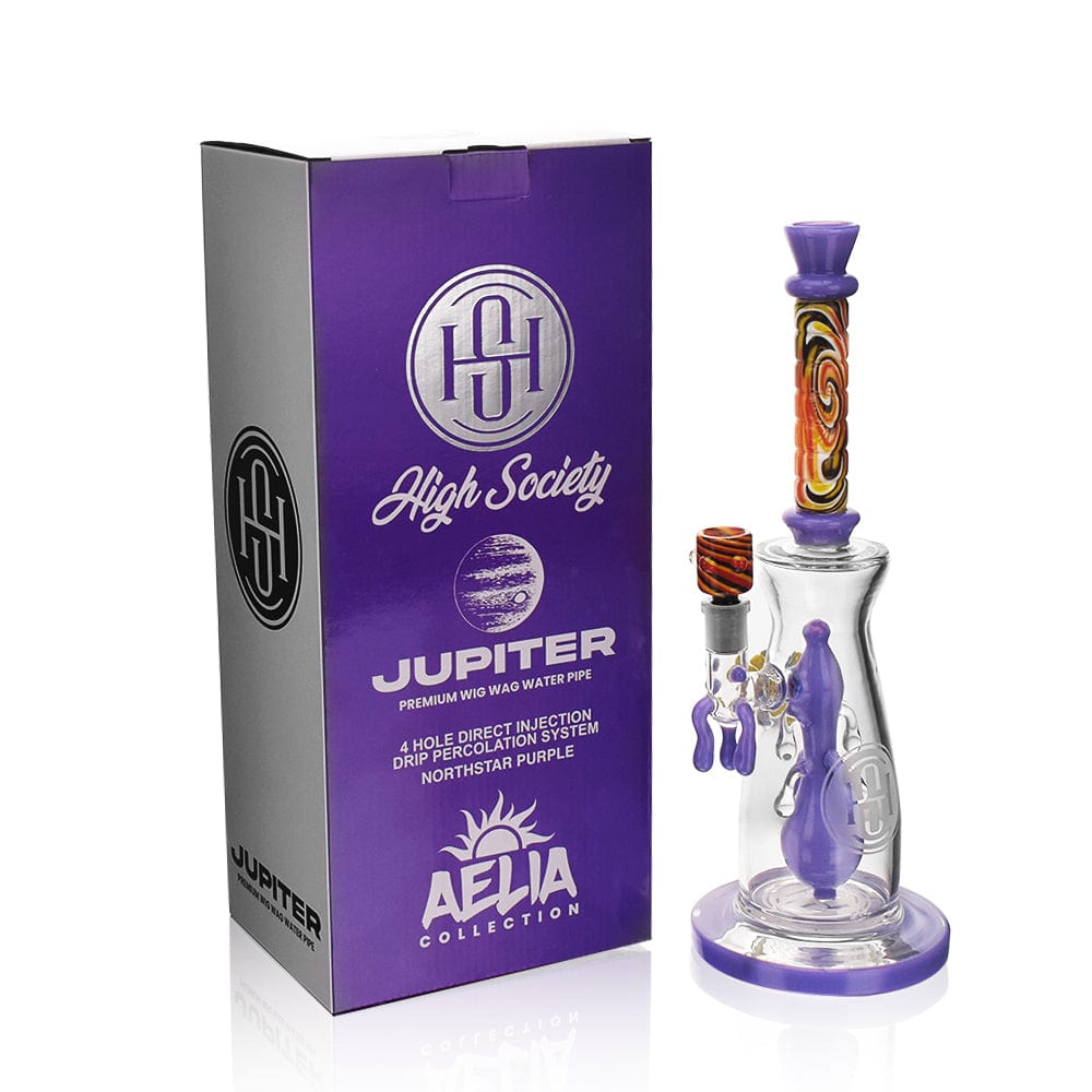 High Society High Society | Jupiter Premium Wig Wag Waterpipe (Slime Purple)