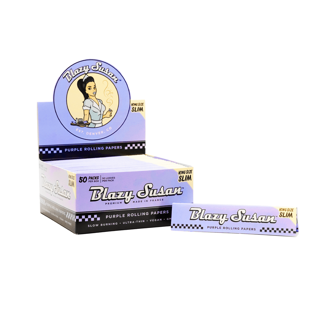 Blazy Susan Rolling Papers King Size Slim Blazy Susan Purple Rolling Papers