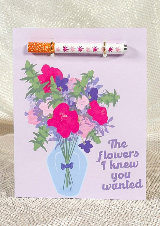 KushKards Greeting Cards 💐 Flowers Cannabis Greeting Card