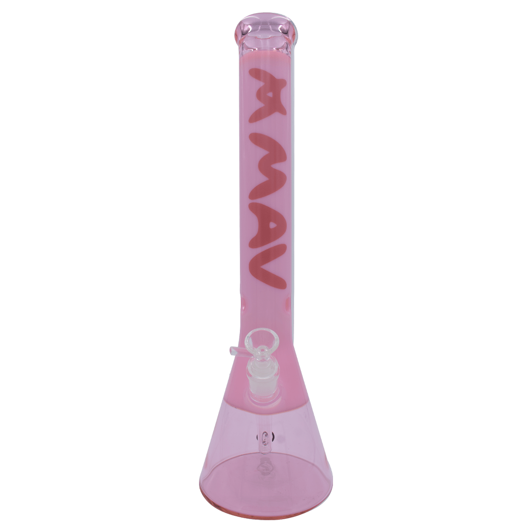 MAV Glass Bong Pink 18" Color Float Beaker Bong