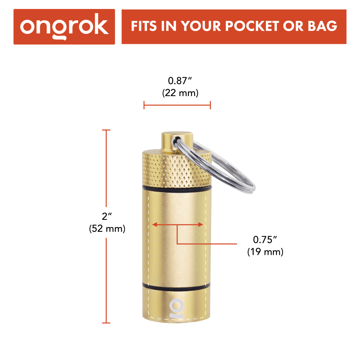 ONGROK USA Small Storage Keychain