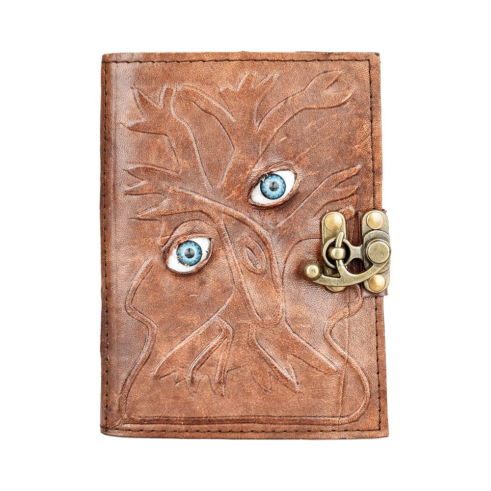 Gift Guru Here's Lookin' At You, Kid Embossed Leather Journal w/ Eyes - 5"x7"