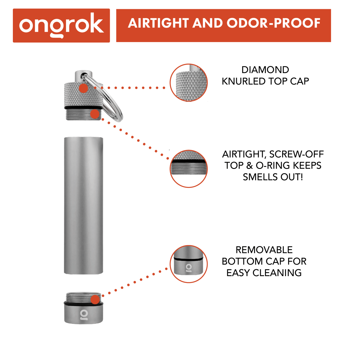 ONGROK USA Aluminum Storage Keychain