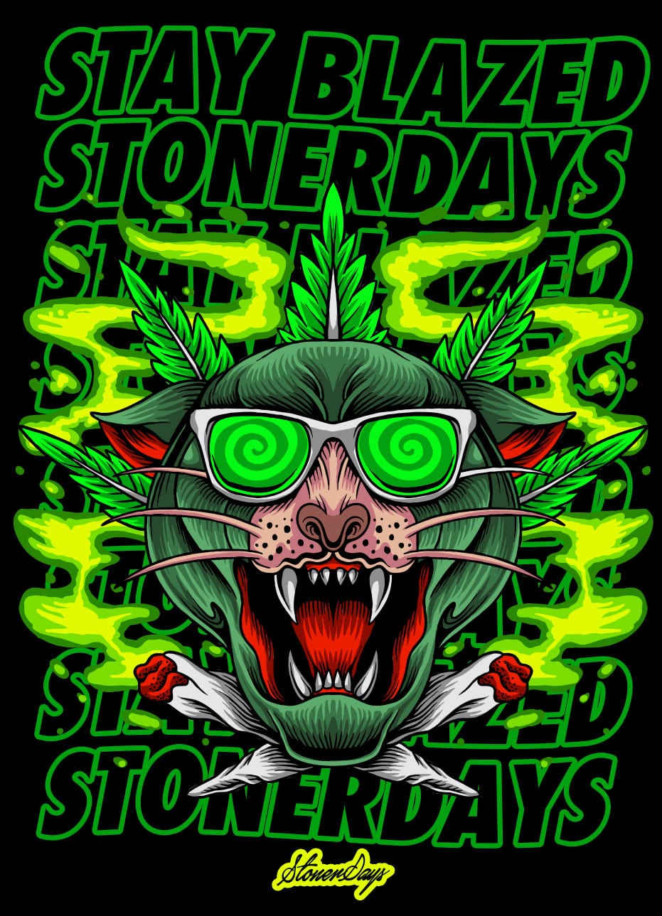 StonerDays Clothing Greenz Panther Hoodie