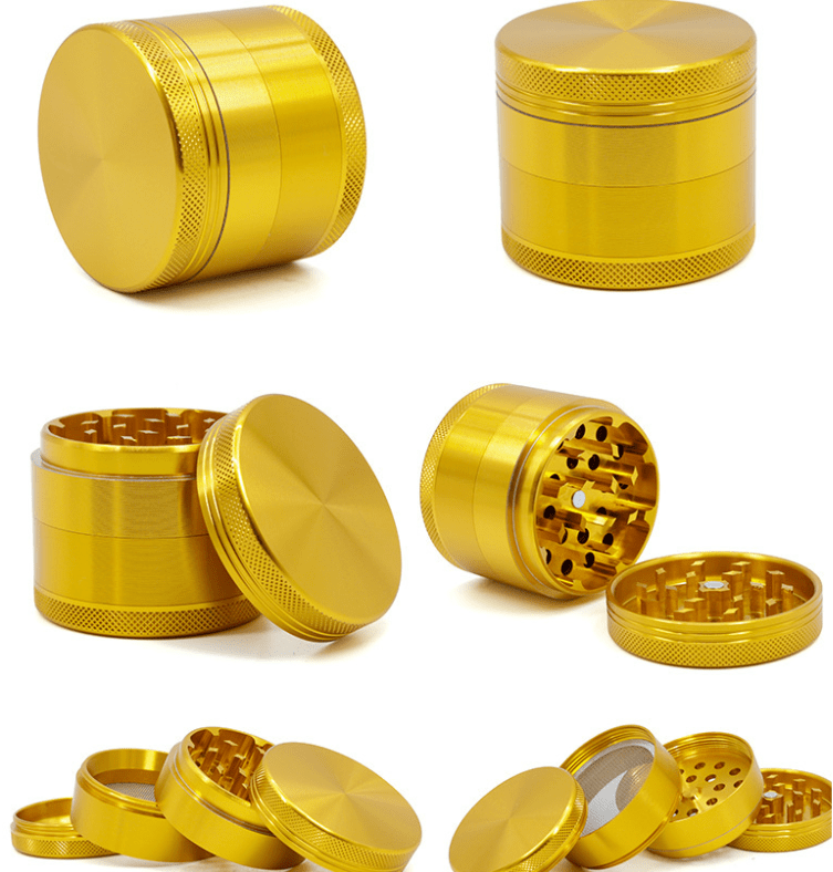 Cloud 8 Smoke Accessory Grinder Gold / 2.5 Inches 4-Piece Aluminum Grinder