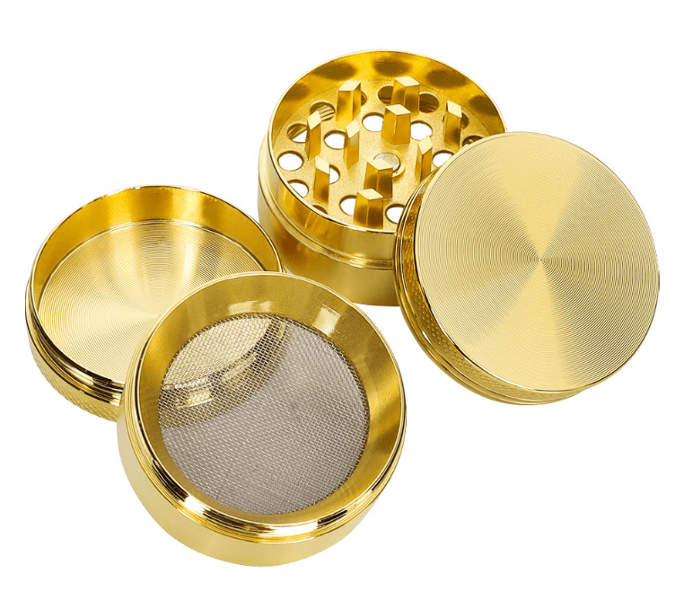 Cloud 8 Smoke Accessory Grinder Gold / 2 Inches 4-Piece Zinc Grinder