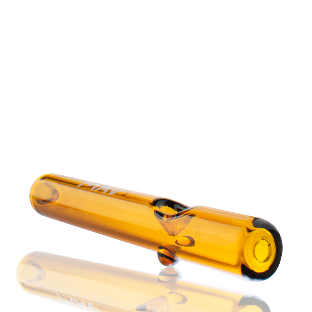 MAV Glass Hand Pipe Gold 7" Steamroller