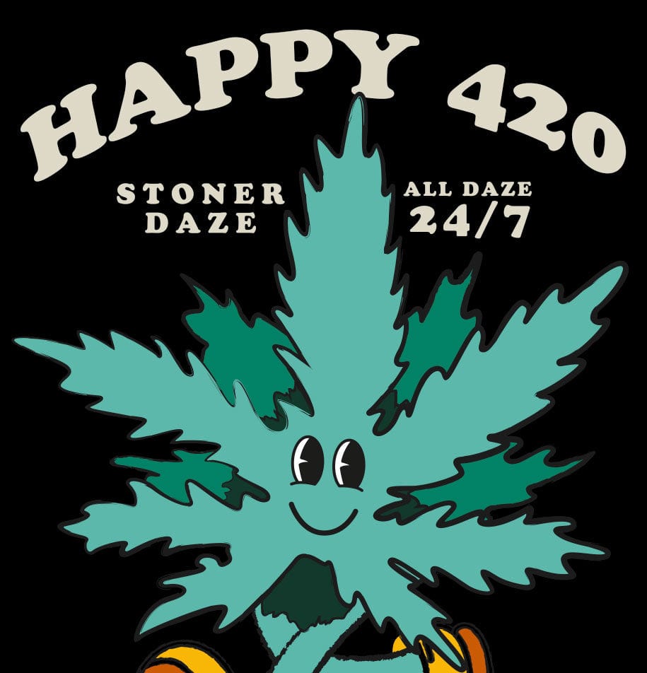 StonerDays crop top hoodie Happy 420 Crop Top Hoodie