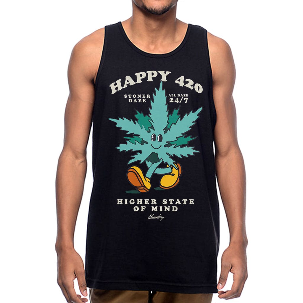 StonerDays MEN'S TANK SMALL Happy 420 Tank