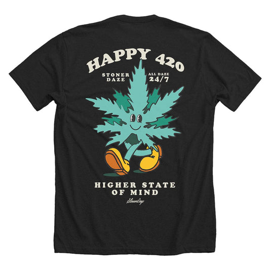 StonerDays MEN'S SHIRT SMALL Happy 420 Tee
