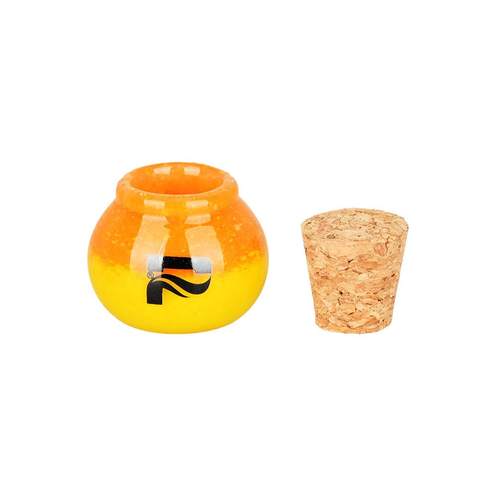 Gift Guru Hand Pipe Pulsar Puff & Stash Glass Spoon Pipe & Jar | 2.5"