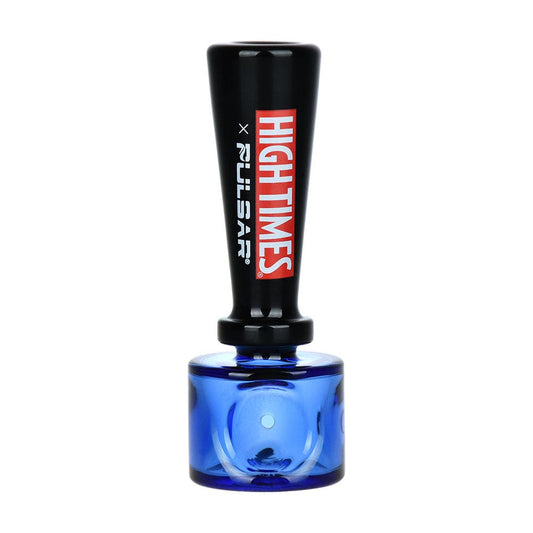 Gift Guru Hand Pipe High Times® x Pulsar Geometric Spoon Pipe | 4.25" | Blue/Black