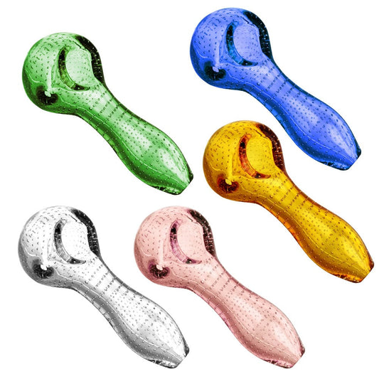 Gift Guru Hand Pipe Pulsar Bubble Matrix Spoon Pipe - 4" / Colors Vary