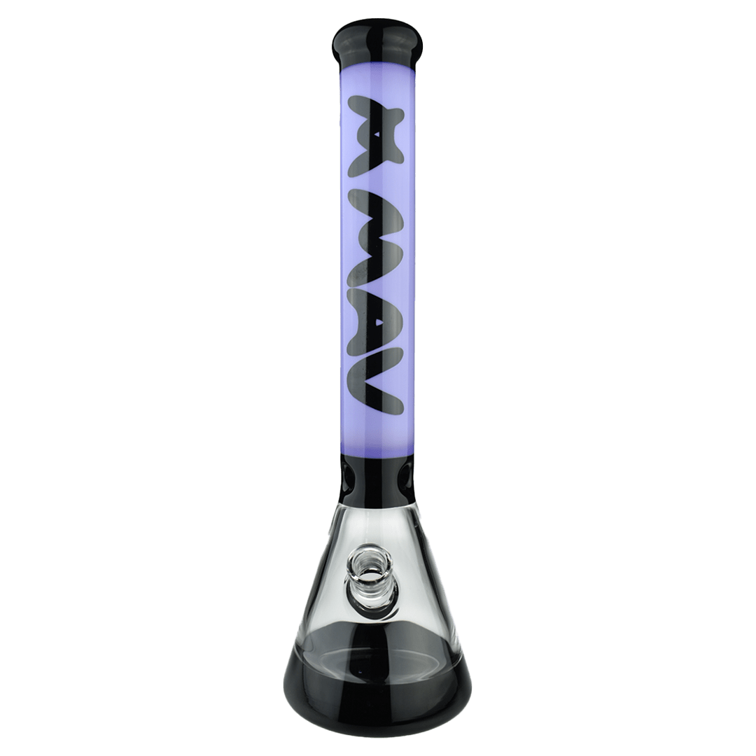 MAV Glass Bong Black and Purple 18" Hermosa Beaker Bong