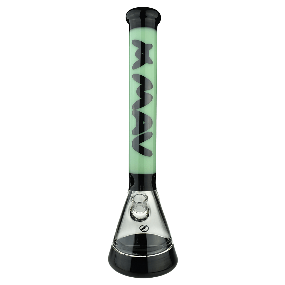 MAV Glass Bong Black and Seafoam 18" Hermosa Beaker Bong