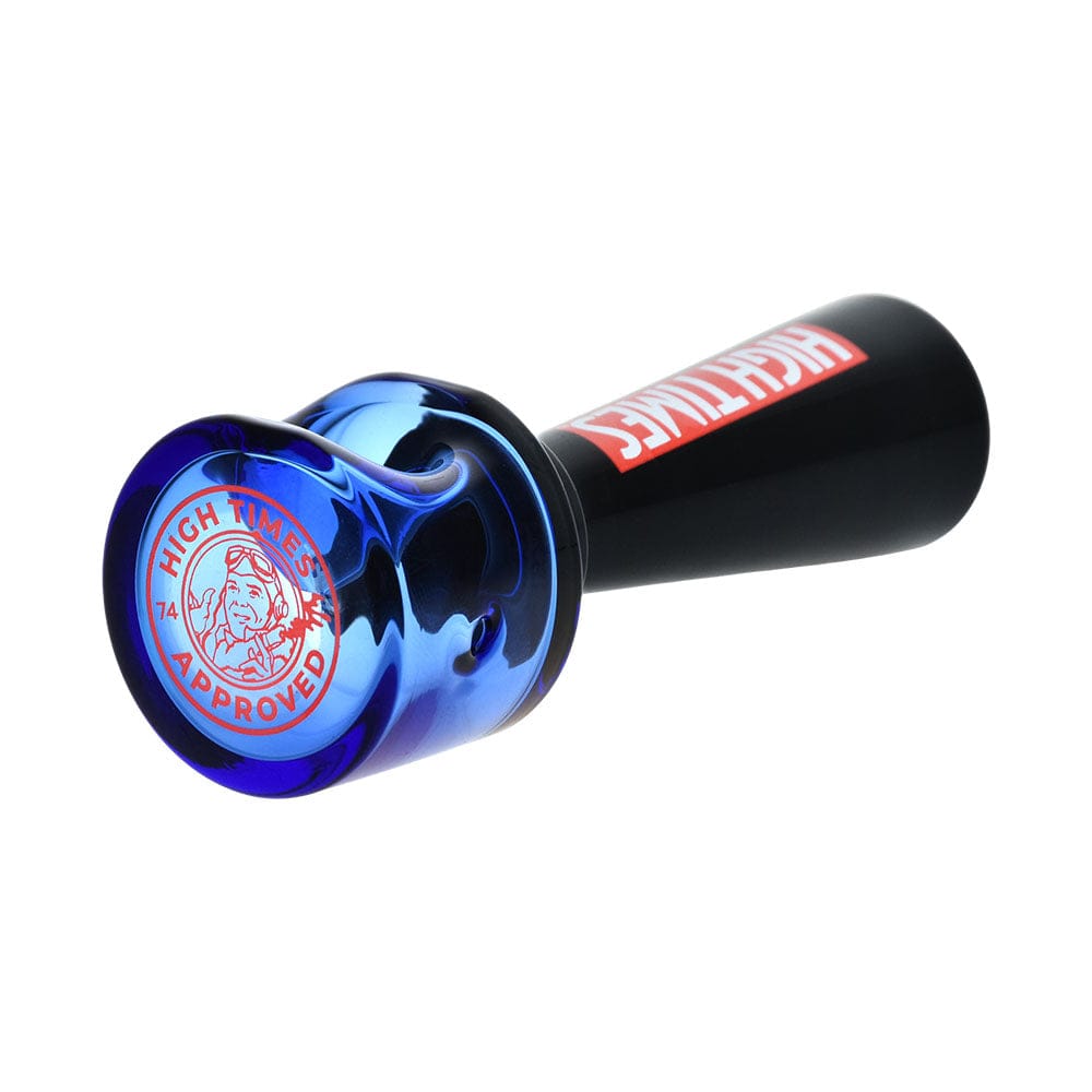 Gift Guru Hand Pipe High Times® x Pulsar Geometric Spoon Pipe | 4.25" | Blue/Black