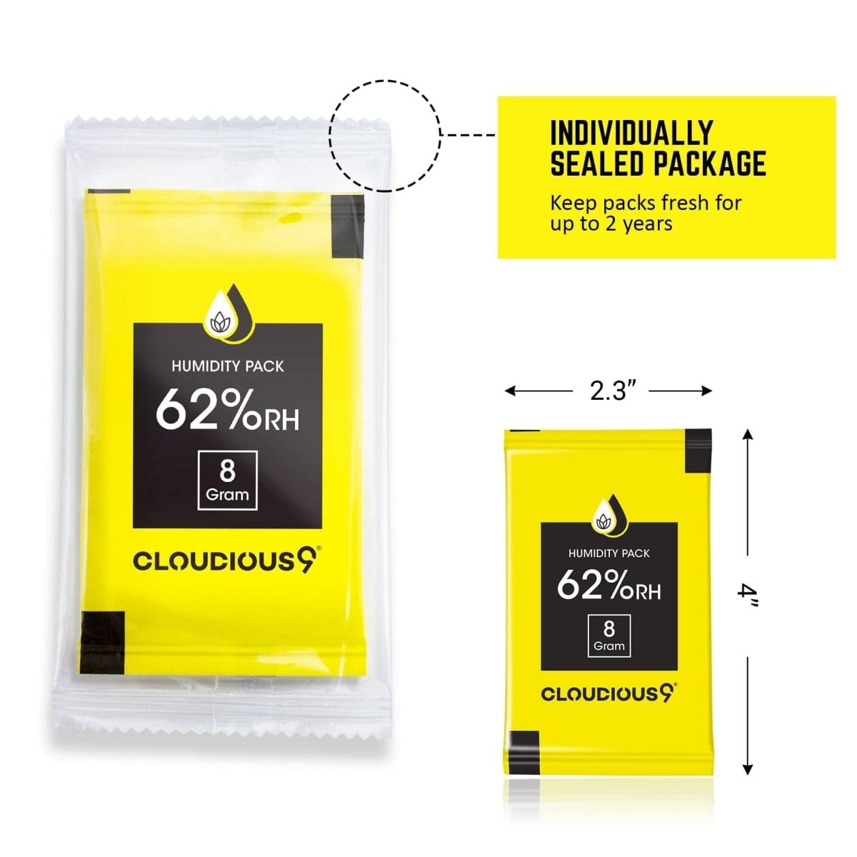 Cloudious9 Container Cloudious9 62% 2-Way Humidity Pack Regulator - 12 Count