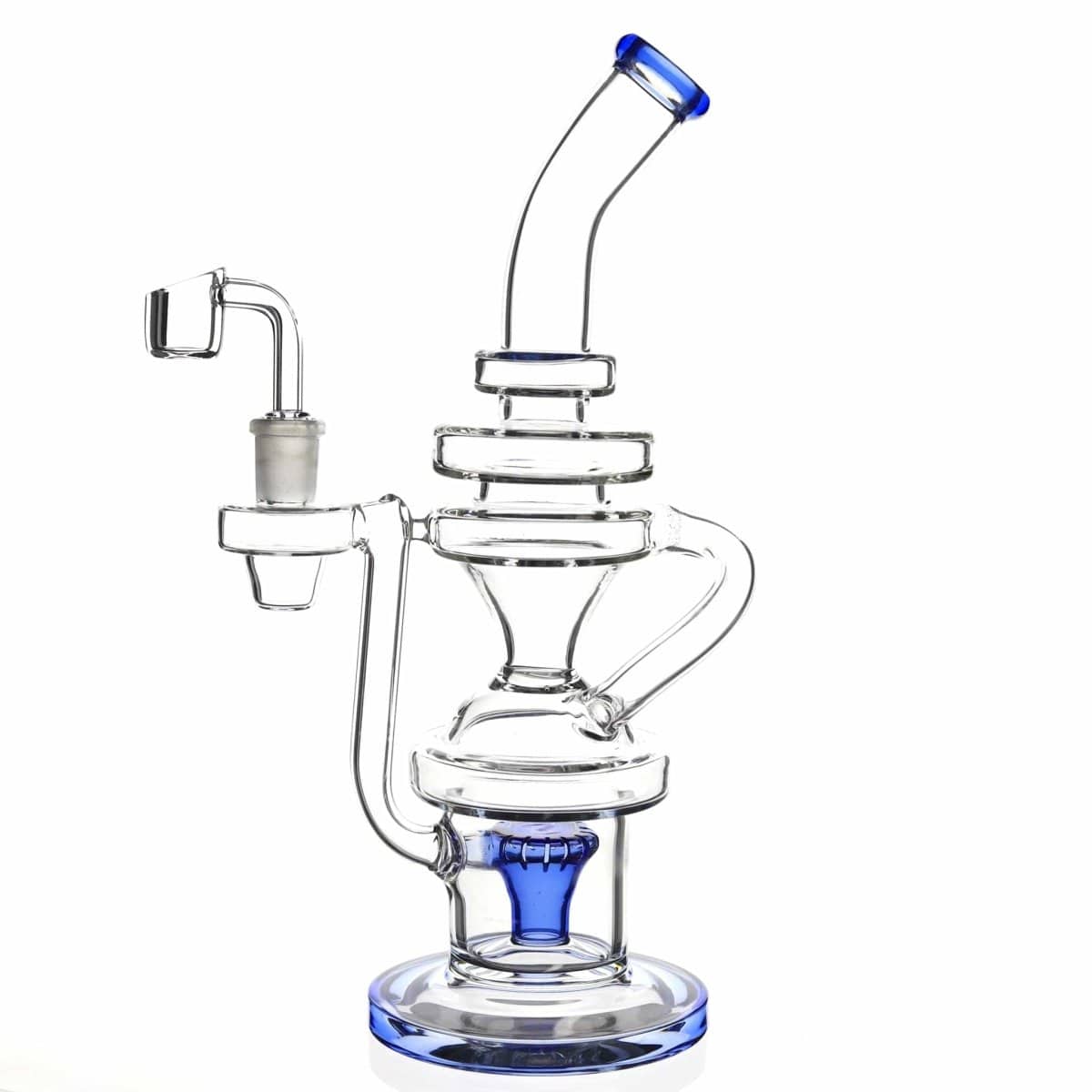 Lotus Glass Blue The Hydrant Recycler Dab Rig