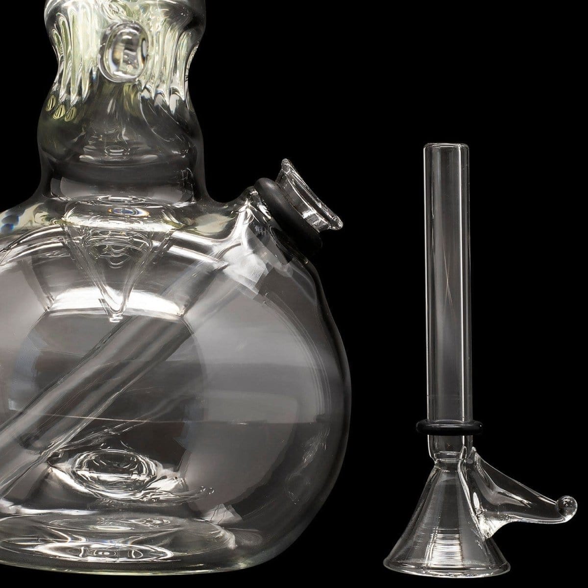 LA Pipes Bong "Jacobs Ladder" Clear Zong Bong