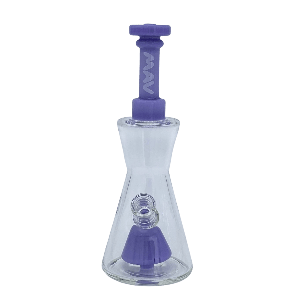 MAV Glass Bong purple Pyramid Hourglass Bong