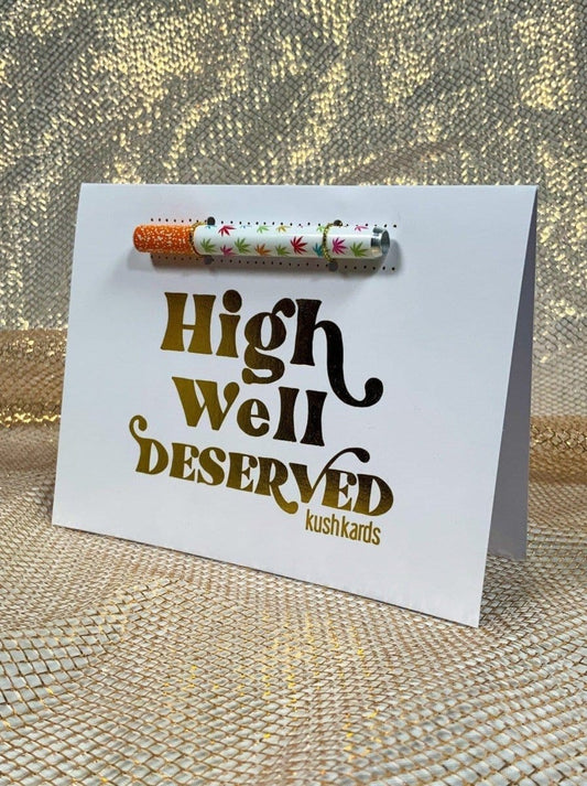 KushKards Greeting Cards One Hitter Kard High Well Deserved Card