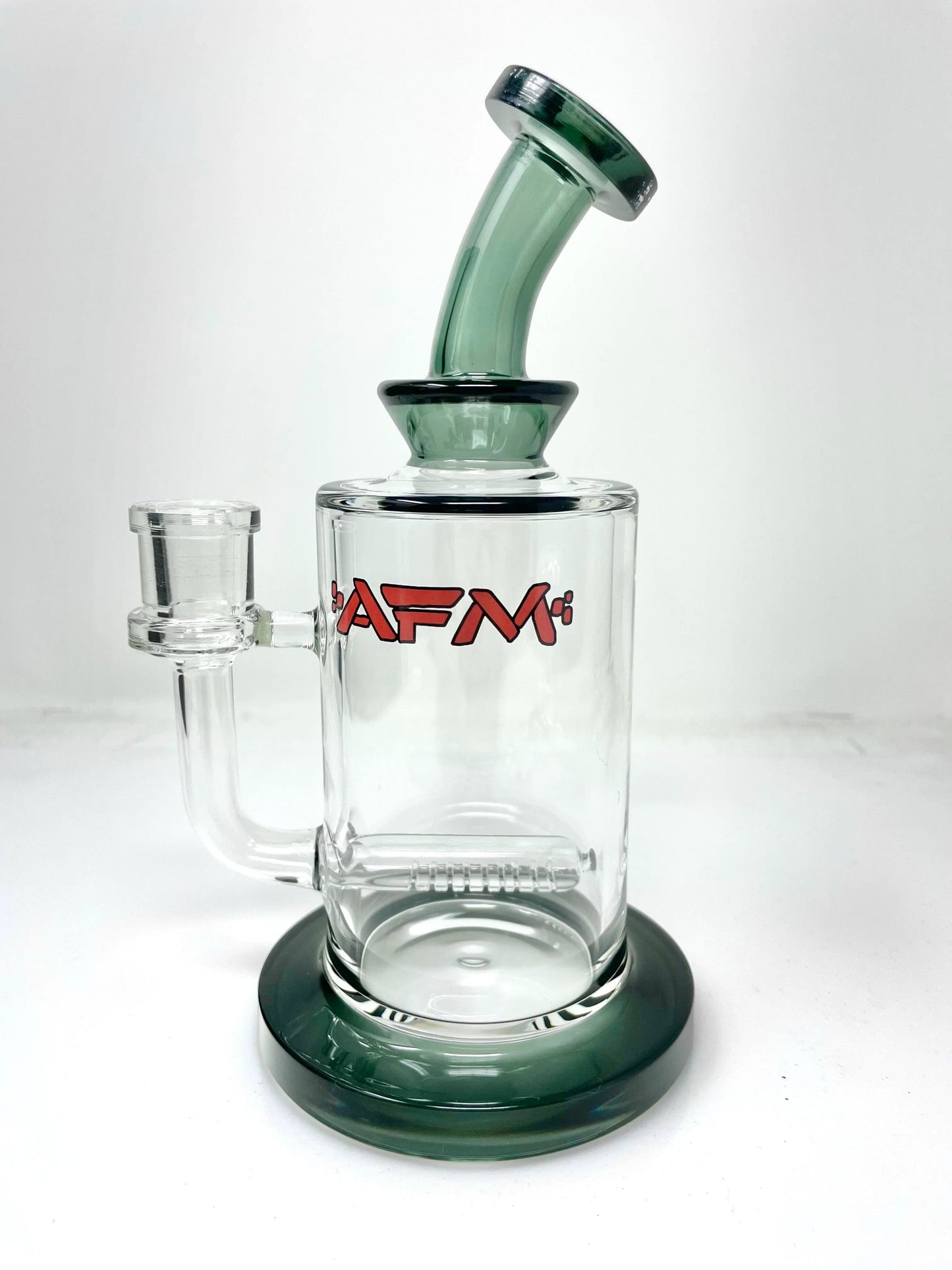 AFM Smoke Dab Rig 8" Milky Inline Perc Glass Dab Rig