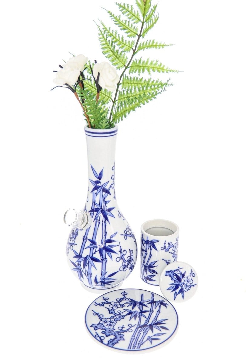 My Bud Vase Water Pipe My Bud Vase "Luck" Chinese Porcelain Vase Bong